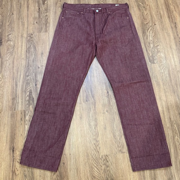 Levi's Other - Men's Burgundy Levi's 501 Straight-Leg Jeans White Oak Cone Denim